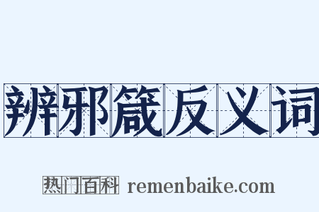 辨邪箴反义词是什么意思的图片